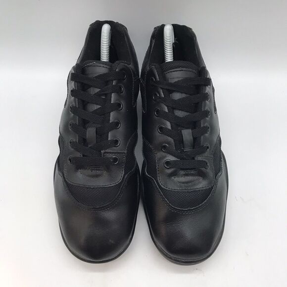 Revolution 901 Black Leather Split Sole Dance Shoe Women's 9.5 AD M Jazz Lace Up - Picture 5 of 12